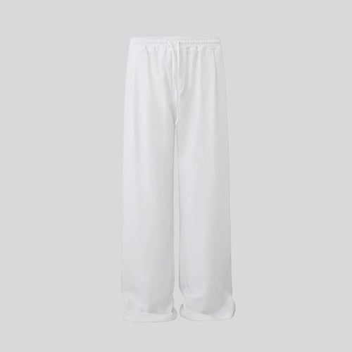 Linen Stillness Trouser by Calton Brown, wide-leg linen-blend trouser