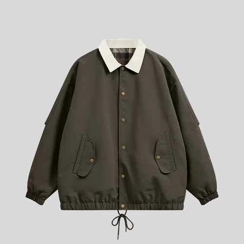 Heritage Coach Jacket by Calton Brown, corduroy-collar coach jacket