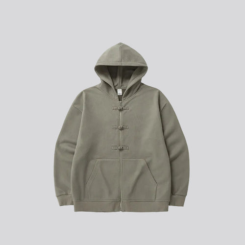 Heritage Zip Hoodie by Calton Brown, toggle-detail heavyweight hoodie