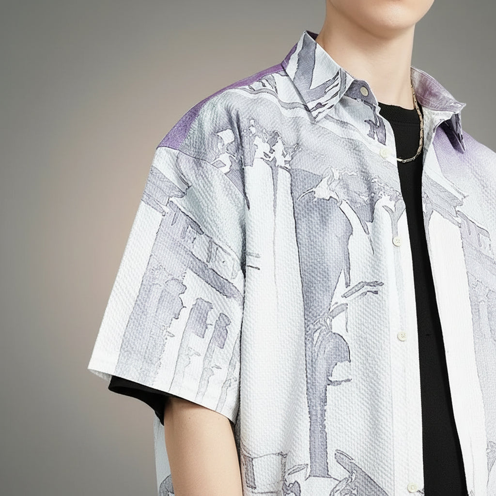 Gallery Puckered Overshirt