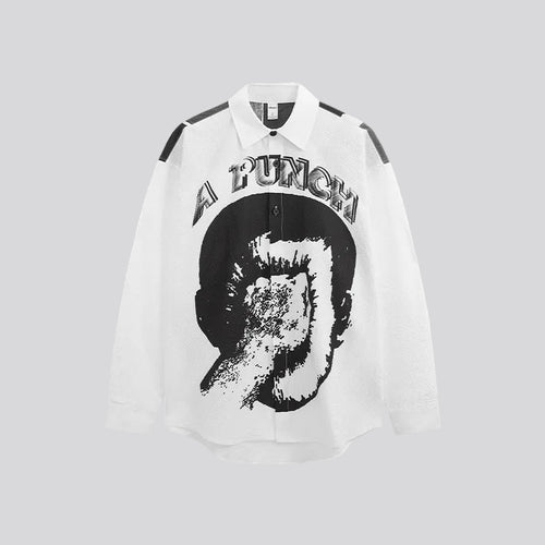 Impact Mesh Overshirt by Calton Brown, high-density digital-print mesh shirt